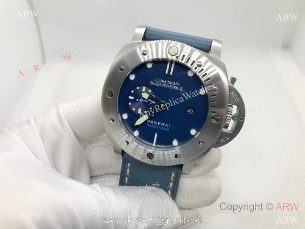 VS Factory Panerai Luminor Submersible PAM 692 Blue Dial Automatic Replica Watch 6