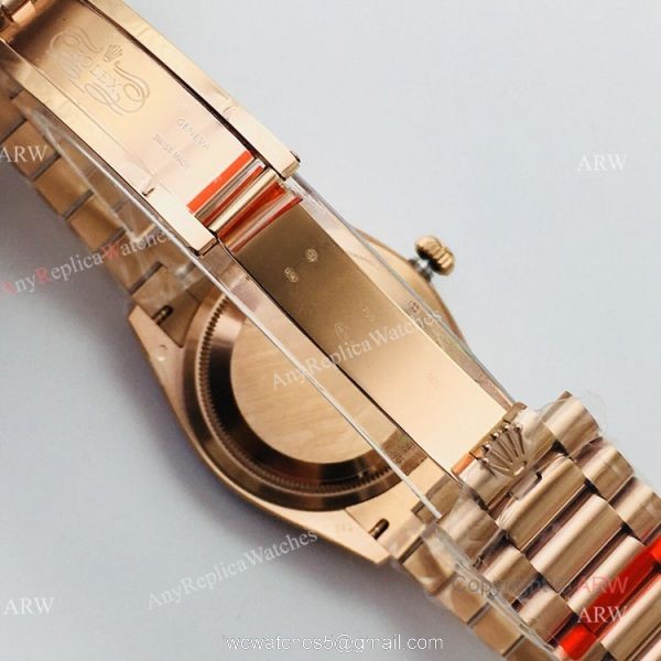 (EWF ) Swiss Replica Rolex Day-Date President Watch Rolex Day Date Chocolate Diamond Watch 6
