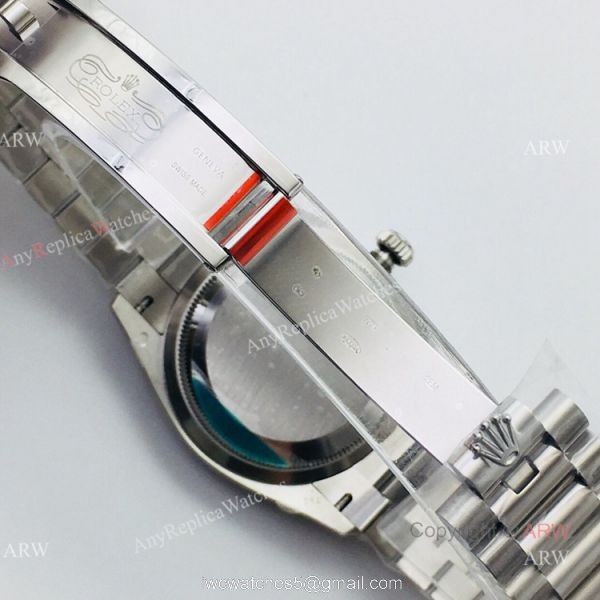 (EWF ) Rolex Day Date President Replica Watch Ss Silver Dial Diamond Bezel 36mm 6