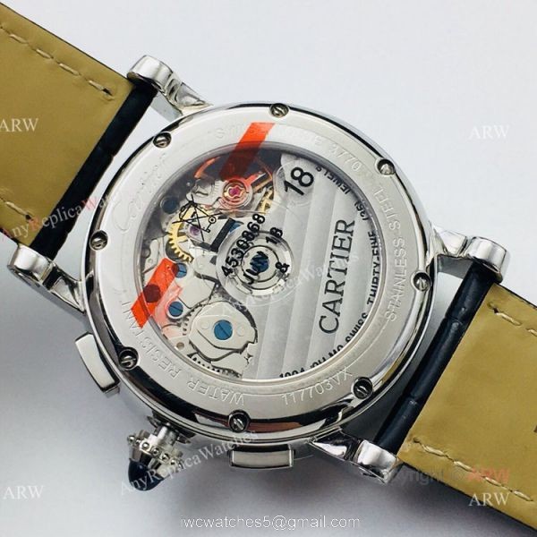 (GZF) 1:1 Quality Cartier Watch Copy Ronde De Cartier Blue Dial Chronograph Watch 40mm 6