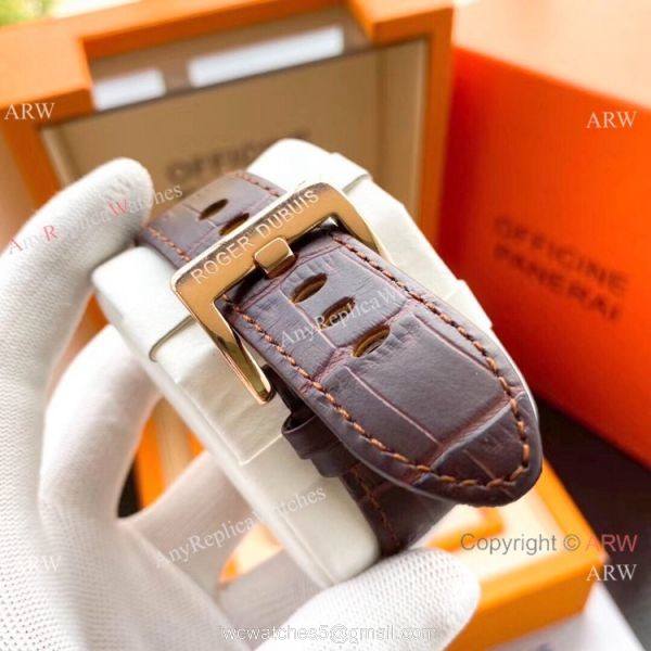Roger Dubuis Excalibur Replica Watches SS Black Leather Strap 6