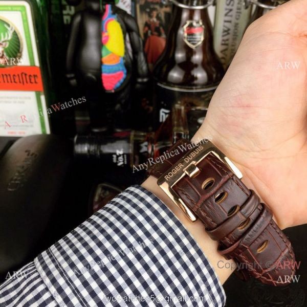 Roger Dubuis Excalibur Spider Men Watches Rose Gold Skeleton Face 6