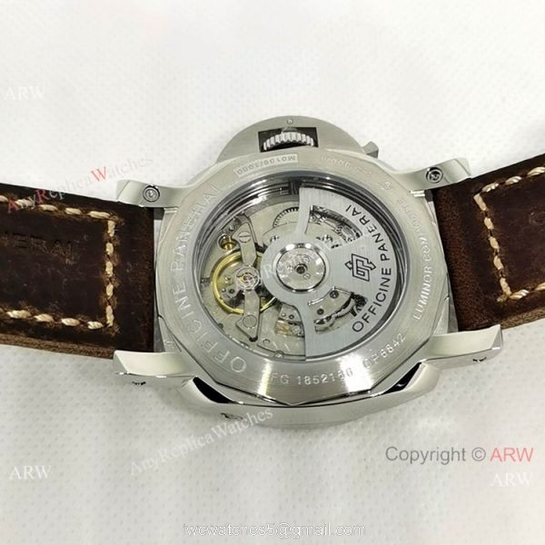 Best Copy Panerai Luminor GMT 72 Power Reserve Gray Dial Watch 44mm 6