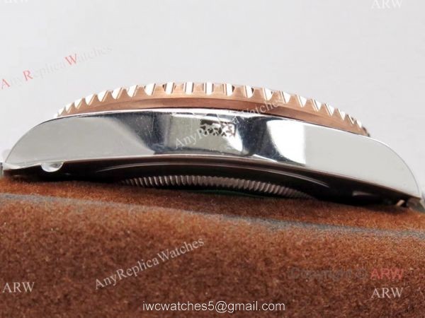 Best VR Factory Replica Rolex GMT Root Beer Real 18k Two Tone Rose Gold Swiss Watch 6