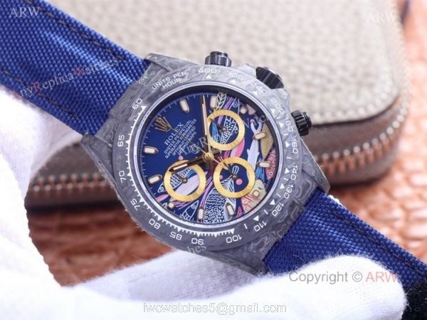 JH Factory New Carbon Fiber Rolex Daytona Swiss 7750 Automatic Replica Watches 6