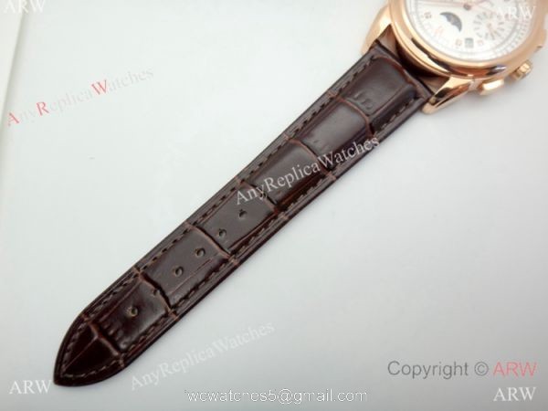 Grade 1A Replica Patek Philippe Geneve Complications Rose Gold SWISS 9100 Watch 42mm 6