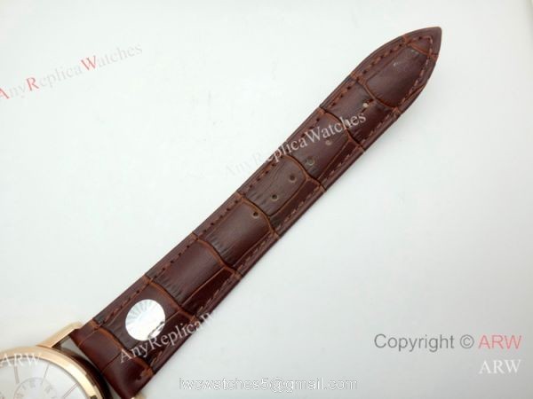 Rose Gold Piaget Altiplano Replica Watch Brown Leather Strap 6