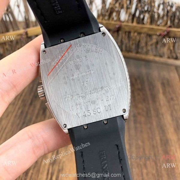 Best Replica Franck Muller Vanguard Chronograph Men Watch SS Diamond Case Black Dial 6