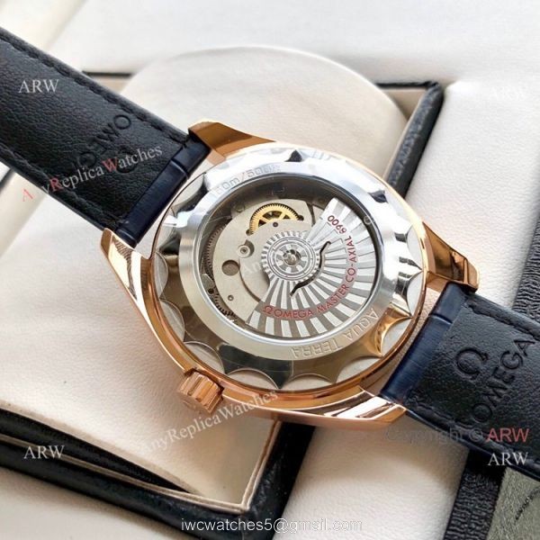Best Quality Omega Seamaster Aqua Terra Copy Watches 2-Tone Rose Gold 6