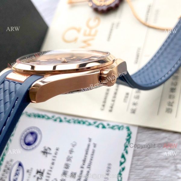 Copy Omega Seamaster Aqua Terra 150M Watches 41mm Rose Gold 6