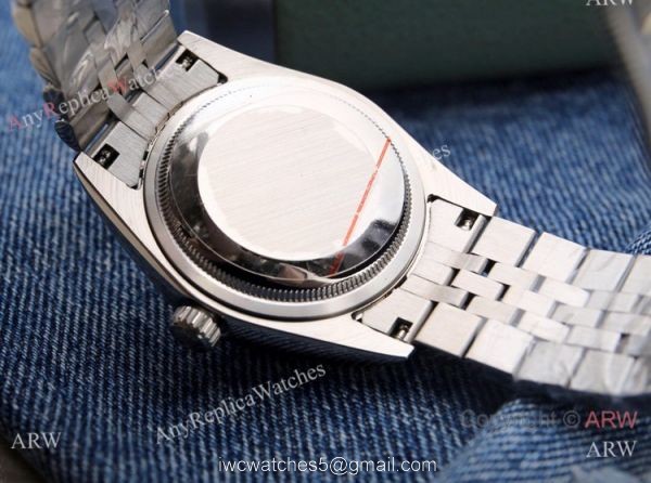 Clone Rolex Datejust Red Dial Stainless Steel Jubilee Watches 6