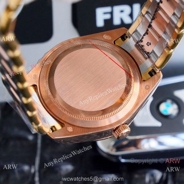 High Quality Replica Rolex Oyster Perpetual Day-Date Watch Rose Gold Meteorite Dial 6
