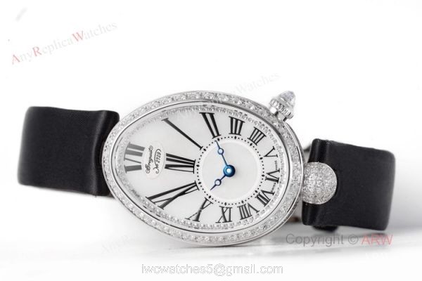 Replica Breguet Reine De Naples Watch White Roman Numberals With Diamond Bezel 6