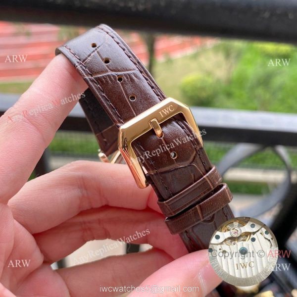 Copy IWC Portuguese Tourbillon Moonphase Rose Gold Watches 6