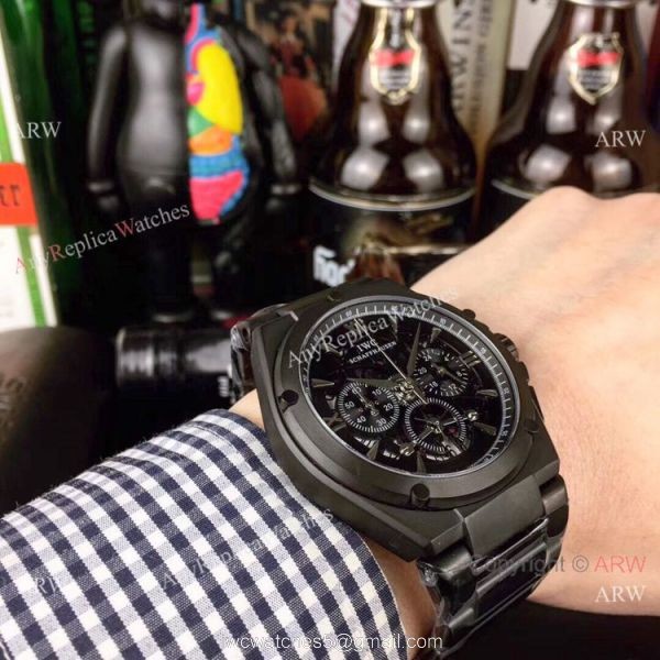 Fake IWC Aquatimer Chronograph Men Watches Stainless Steel White Face 6