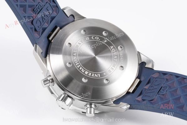 Best Replica IWC Aquatimer Chronograph Blue Watch with Swiss Asia 7750 6