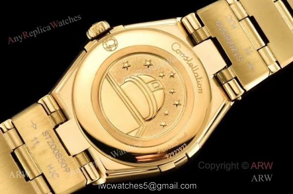 GF Factory Yellow Gold Omega Constellation Quartz Swiss Made Knockoff Watch 25mm 6