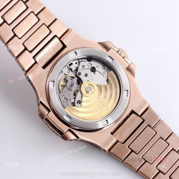 5719 Patek Philippe Nautilus Bust Down Rose Gold Replica Watch 40mm 6