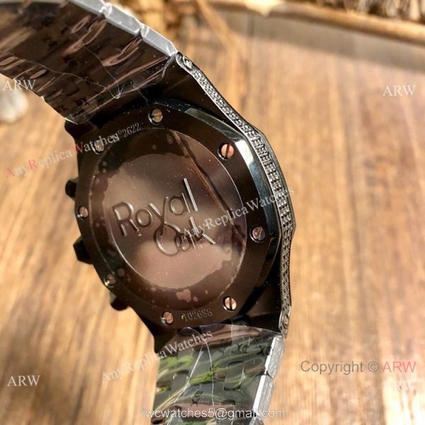Knockoff Audemars Piguet Royal Oak Black Diamond Watches 42mm 6