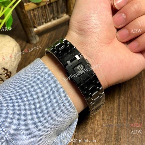 Black Steel Audemars Piguet Royal Oak Replica Watches Automatic 6