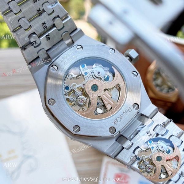 Copy Audemars Piguet Royal Oak Skeleton Watches Rose Gold 6