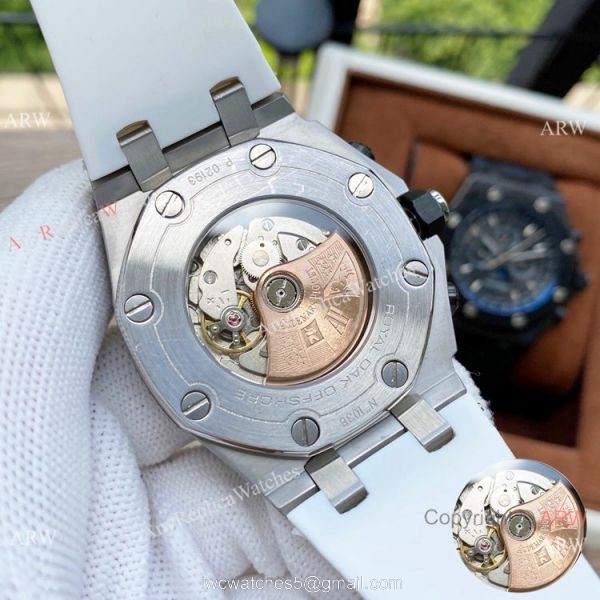 Copy Audemars Piguet Moonphase Watches Black Steel Case 6