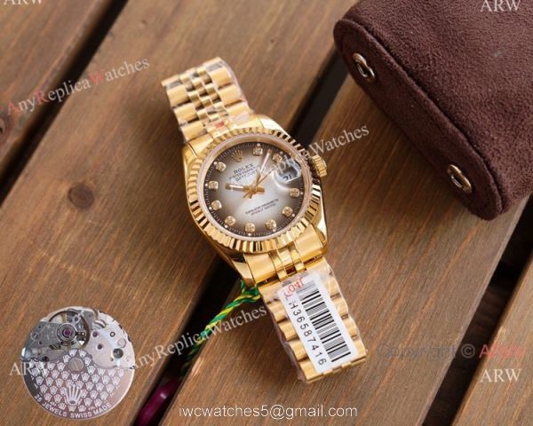 Swiss Quality Rolex Datejust Watches Two Tone Green Dial 6