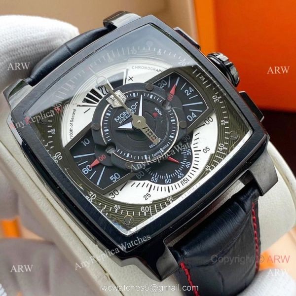 New Copy TAG Heuer Monaco Mikrograph Watch SS Black Dial 6