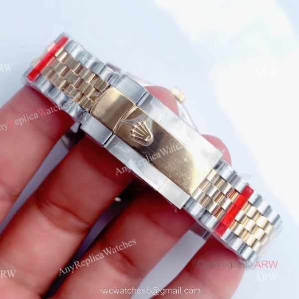 Noob Rolex Two Tone Datejust 41 Gold Dial Jubilee Bracelet Swiss Replica Watches For Men 6