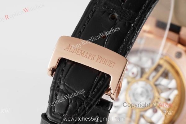 BF Factory Audemars Piguet Royal Oak 41mm Rose Gold Leather Strap Watch AAA Replica 6