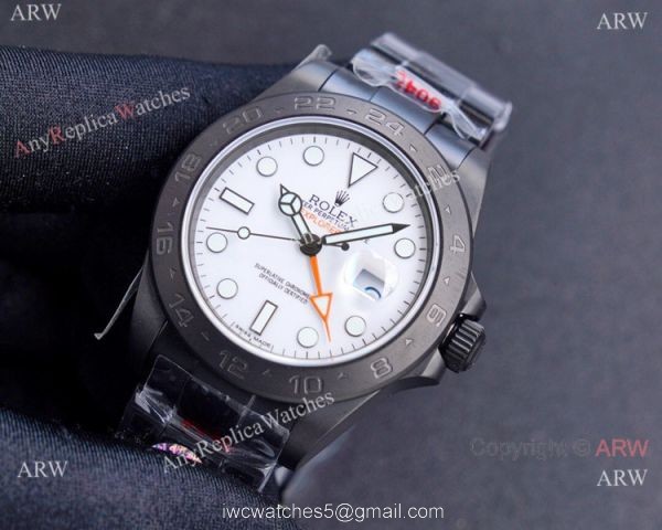 TW Factory Rolex Explorer II Swiss 2836 Watch Black and White 6