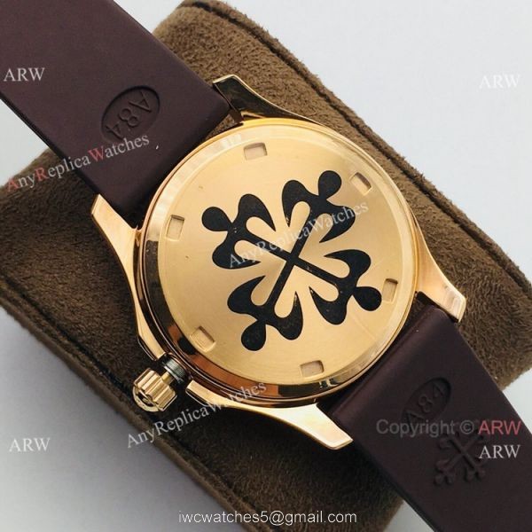 PFF Replica Patek Philippe Aquanaut Luce Lady Quartz Watch Chocolate Dial 6