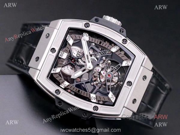 Mens Hublot Masterpiece MP-06 Senna Skeleton Replica Watch With Black Rubber Band 6
