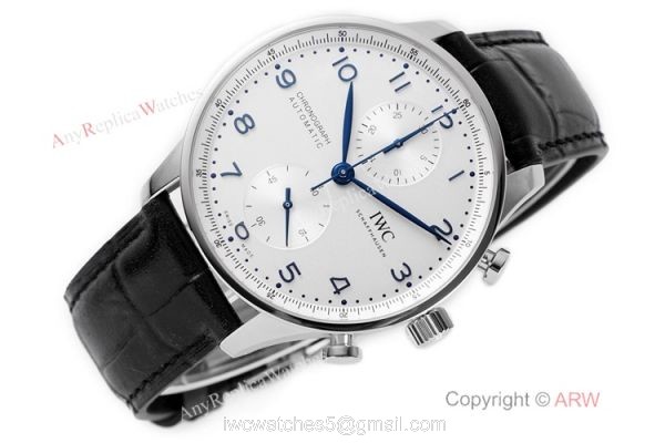 New! Swiss IWC Chronograph Portugieser White Dial Watch IWC Schaffhausen 6