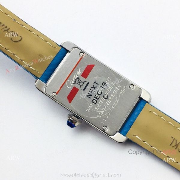 Swiss Replica Cartier Tank Americaine Lady Watches SS White Face 6