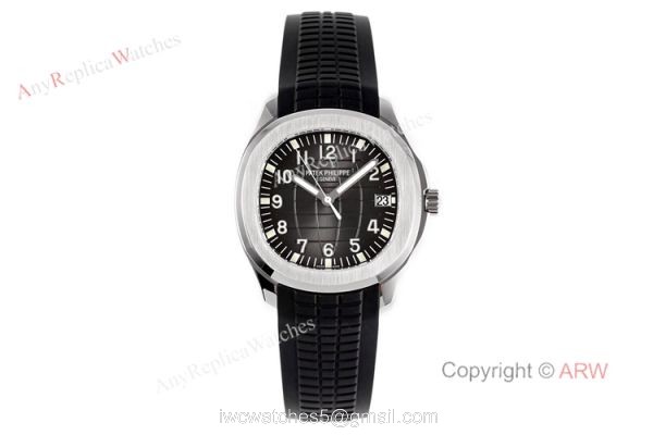 (ZF) Swiss 324 5167A Patek Philippe Aquanaut Grey Dial Black Rubber Band Automatic Watch Replica 6