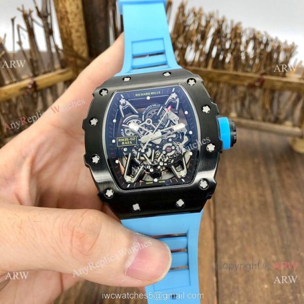 Best Quality Richard Mille RM35-02 Rafael Nadal All Black Watches Men 6