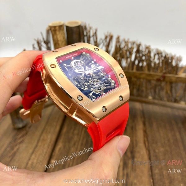 Best Replica Richard Mille RM038 Rose Gold Watches Men Size 6