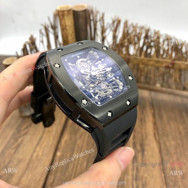 Best Replica Richard Mille RM038 Men Watches Black Steel 6