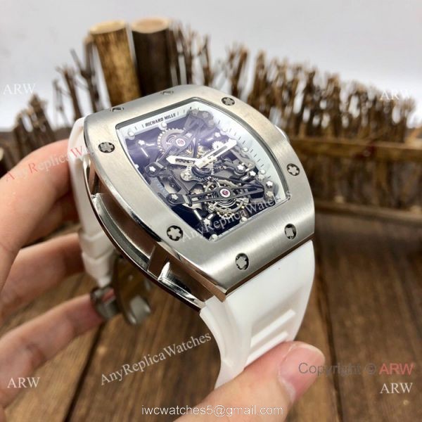 Best Replica Richard Mille RM038 Automatic Watches Stainless Steel and Red 6