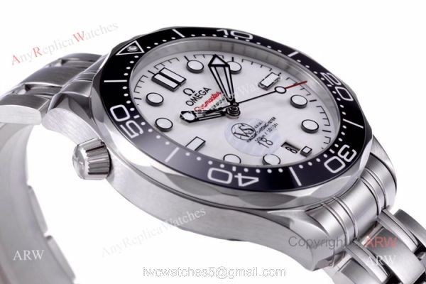 VS Factory Omega Seamaster 300 White Dial New 2020 Swiss Replica Watches For Men 6
