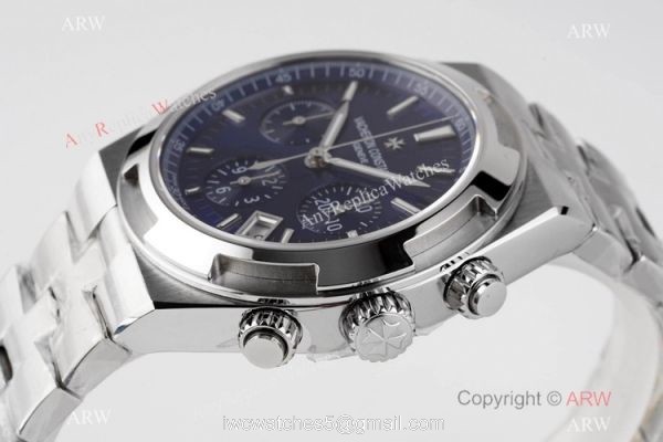 Swiss Copy Vacheron Constantin Overseas Chronograph 5500V Watch Blue Face 6