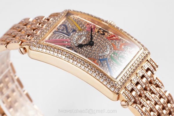 New! Swiss Copy Franck Muller Long Island Rose Gold Ice Watch Dream Markers 6