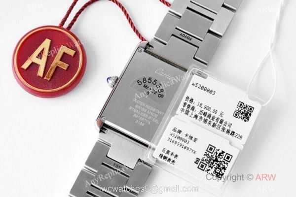 New! Swiss Cartier Tank Solo AF Factory Stainless Steel Watch Mid-size 6
