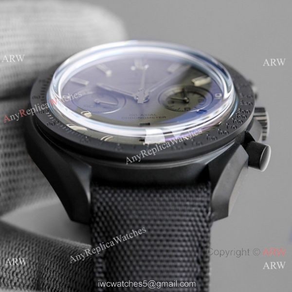 JH Omega Speedmaster Chronograph Dark Side of the Moon Watch Matte Case 6