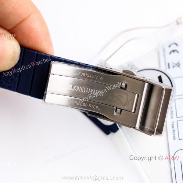 Swiss Copy Longines Hydroconquest Watch Black Ceramic Rubber Strap 6