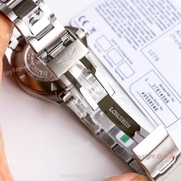 AAA Replica Longines Hydroconquest Watch Stainless Steel Blue Ceramic 41mm 6