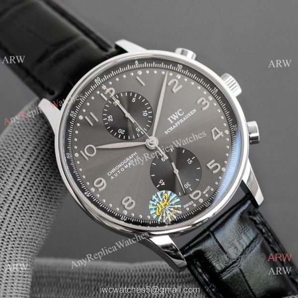 AAA Replica IWC Portuguese Chronograph Blue Dial Watches Swiss 7750 6