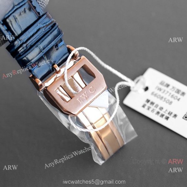 AAA Replica IWC Portuguese Rose Gold White Watches Swiss 7750 Chronograph 6