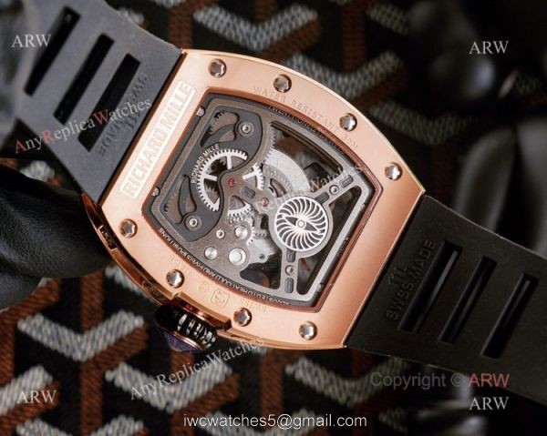 Unique Model Richard Mille RM 57-05 Eagle Dial With Rose Gold Diamonds Watch Replica 6